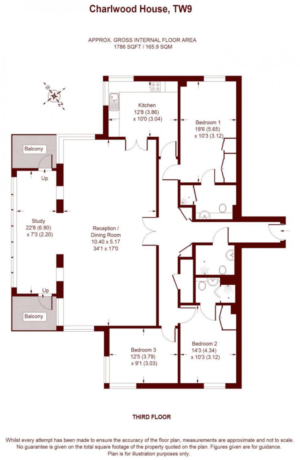 Floorplan for Charlwood House, Kew
