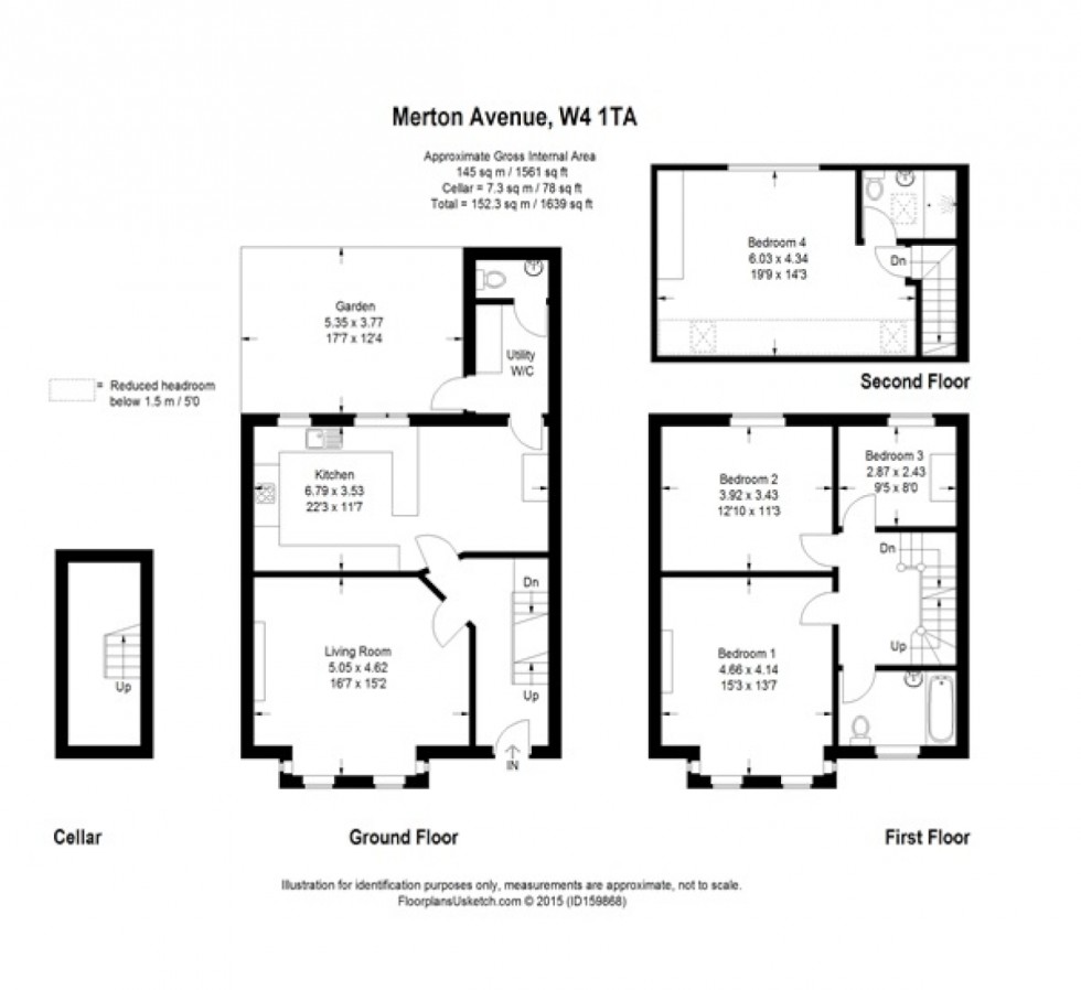 Floorplan for Merton Avenue, Chiswick