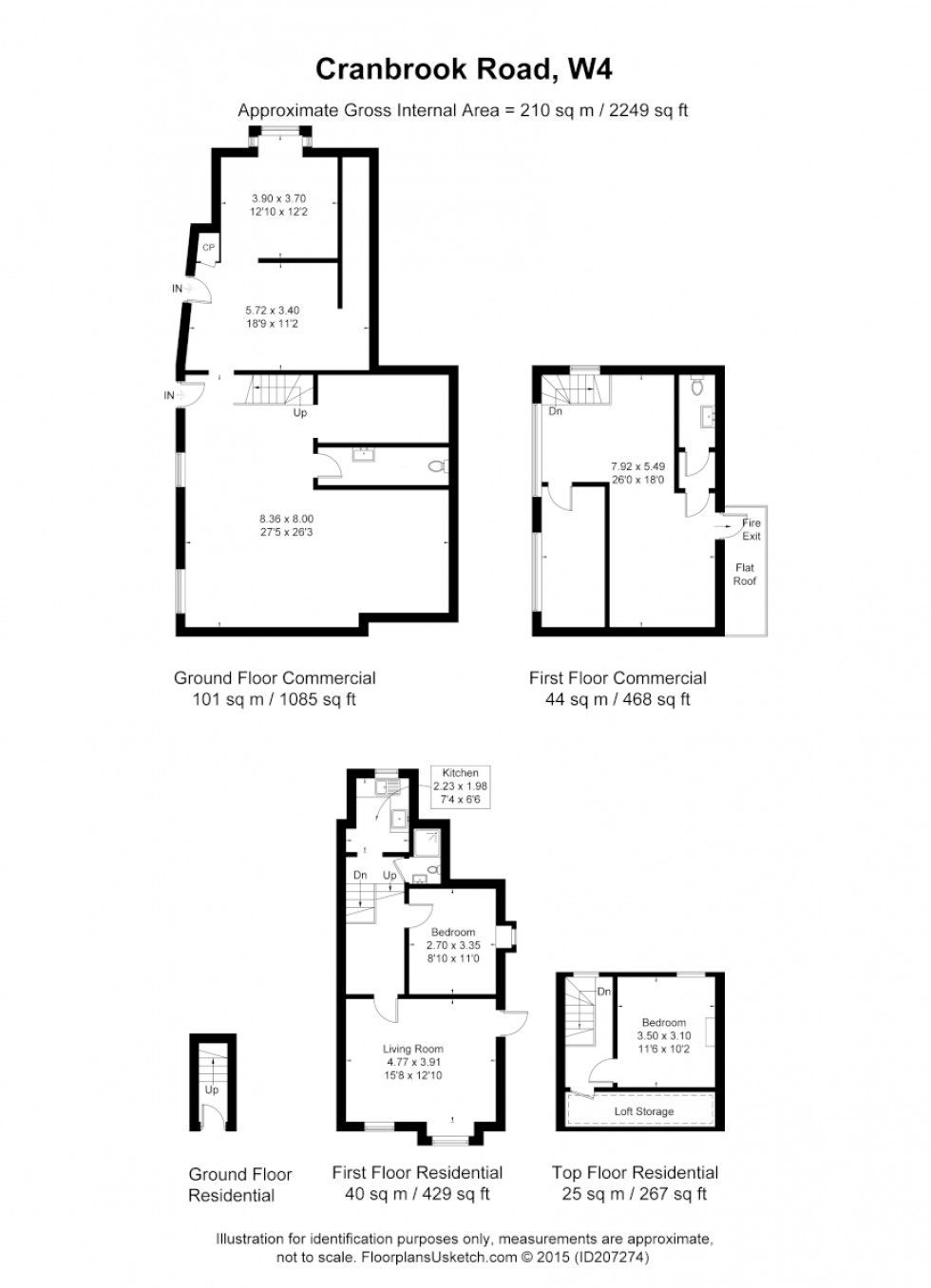 Floorplan for Cranbrook Road, London