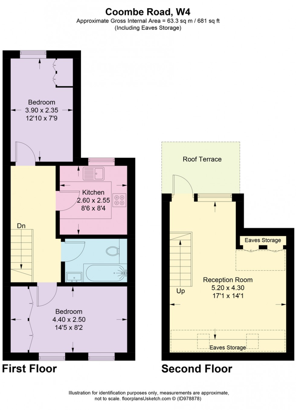 Floorplan for Coombe Road, Chiswick