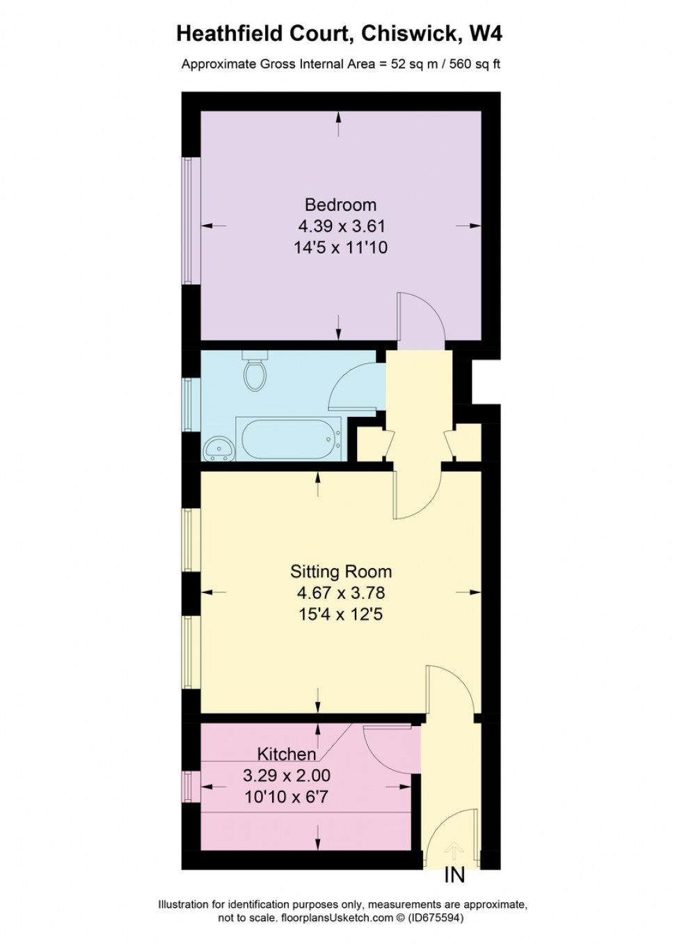 Floorplan for Heathfield Court, Heathfield Terrace, London