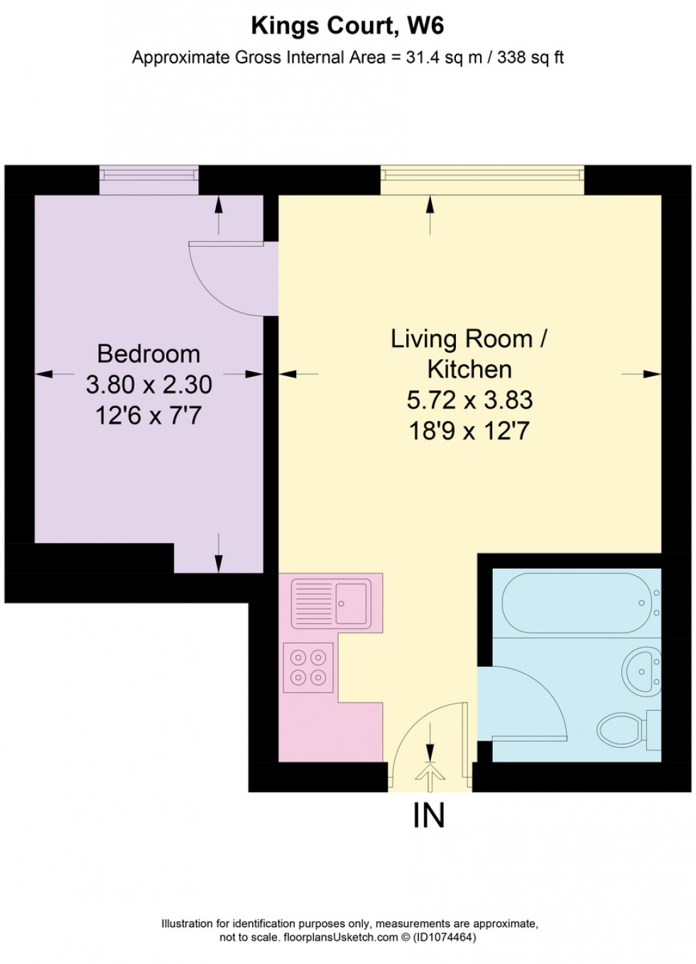 Floorplan for Kings Court, Hammersmith