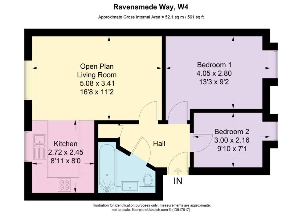 Floorplan for Ravensmede Way, Chiswick