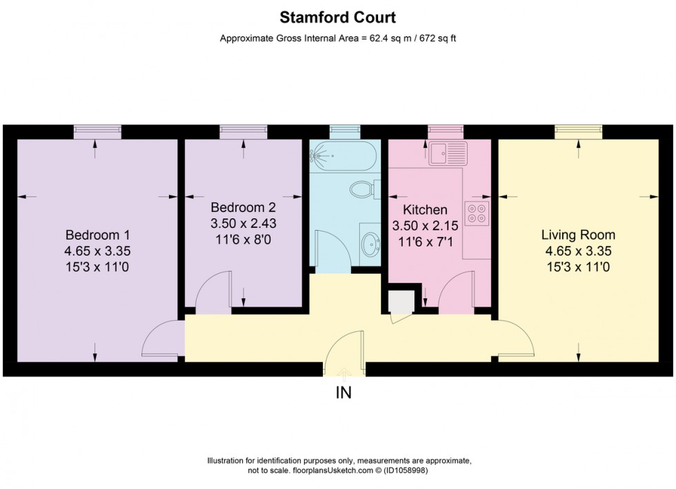 Floorplan for Stamford Court W6