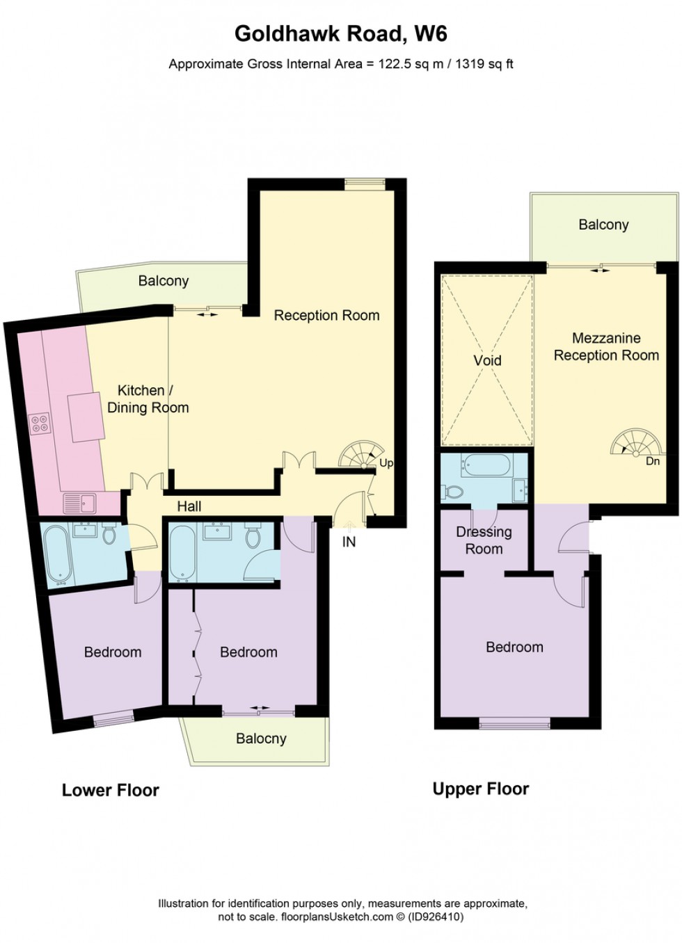 Floorplan for Vitae Apartments, W6