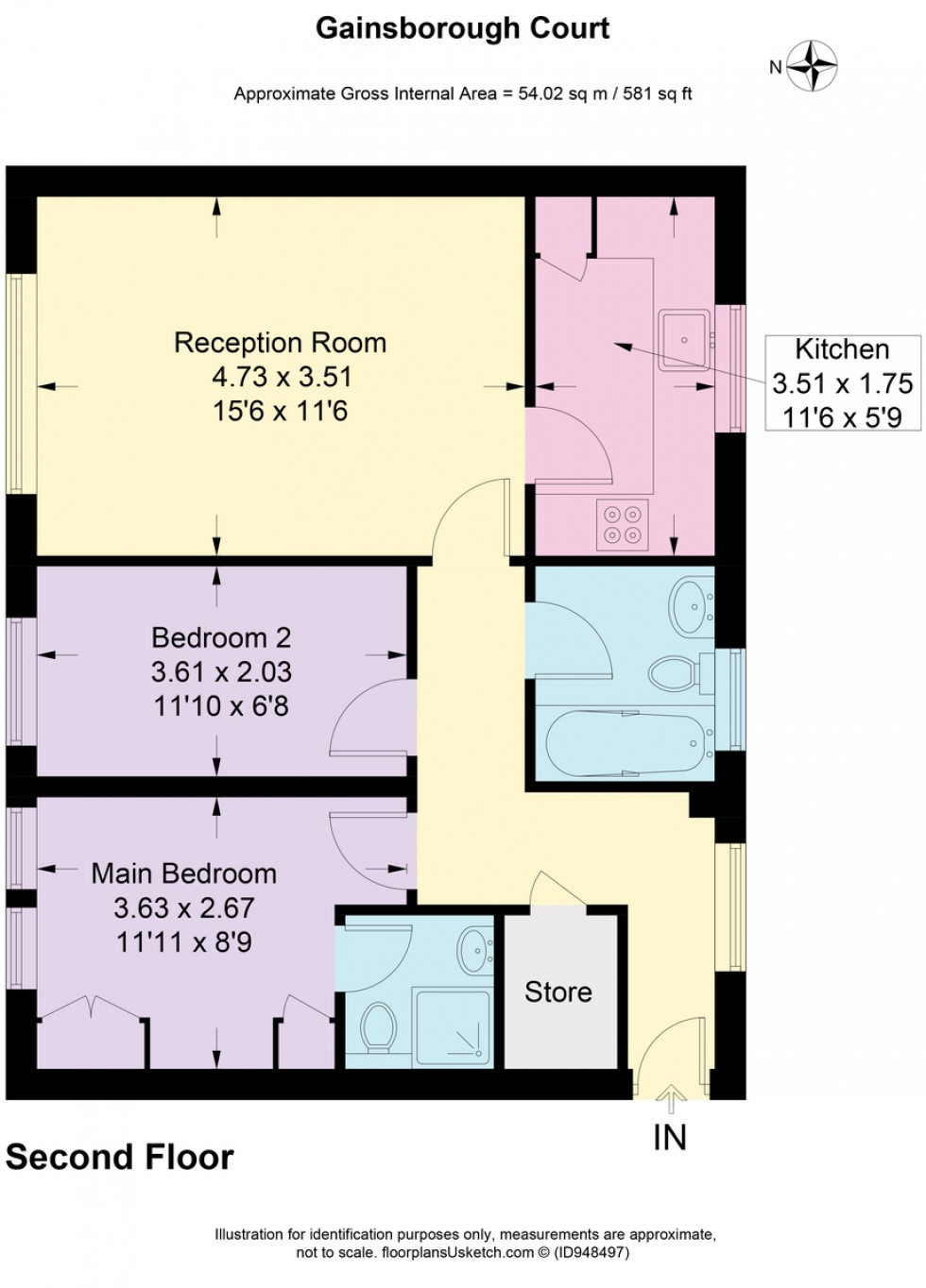 Floorplan for Chaseley Drive, W4