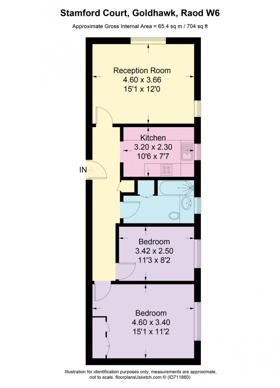 Floorplan for Stamford Court, W6