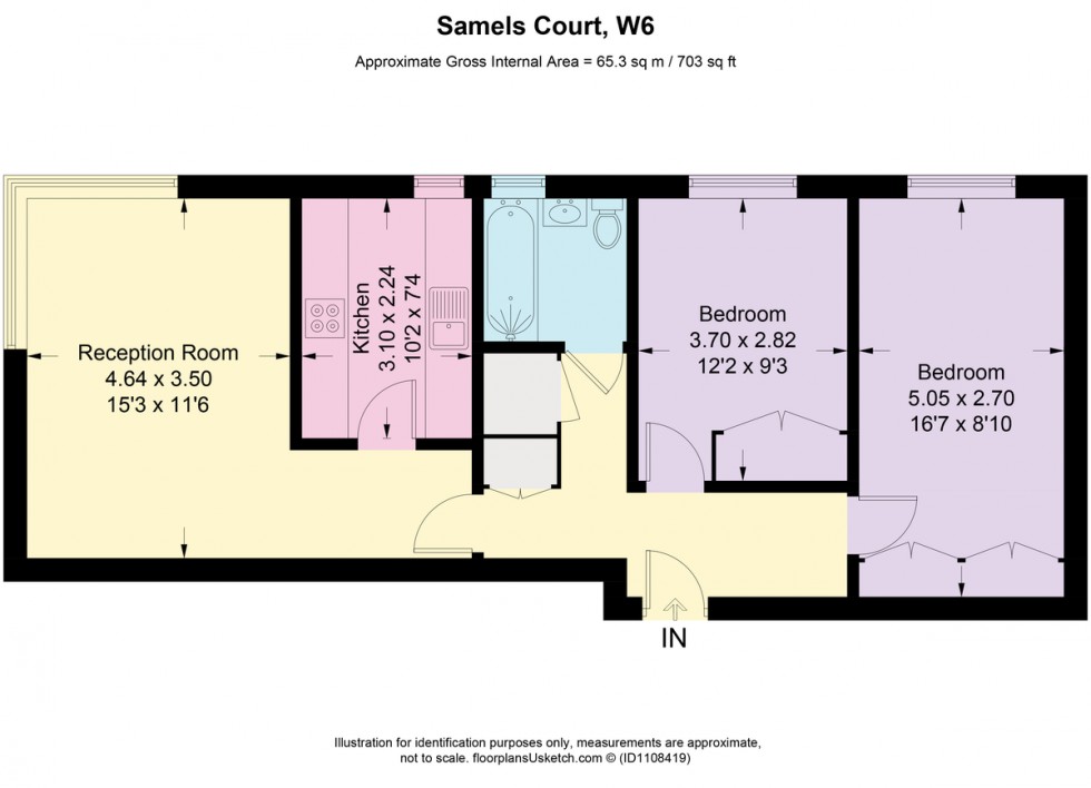 Floorplan for Samels Court, W6