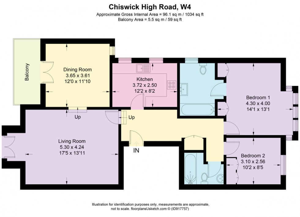 Floorplan for Chiswick High Road, W4