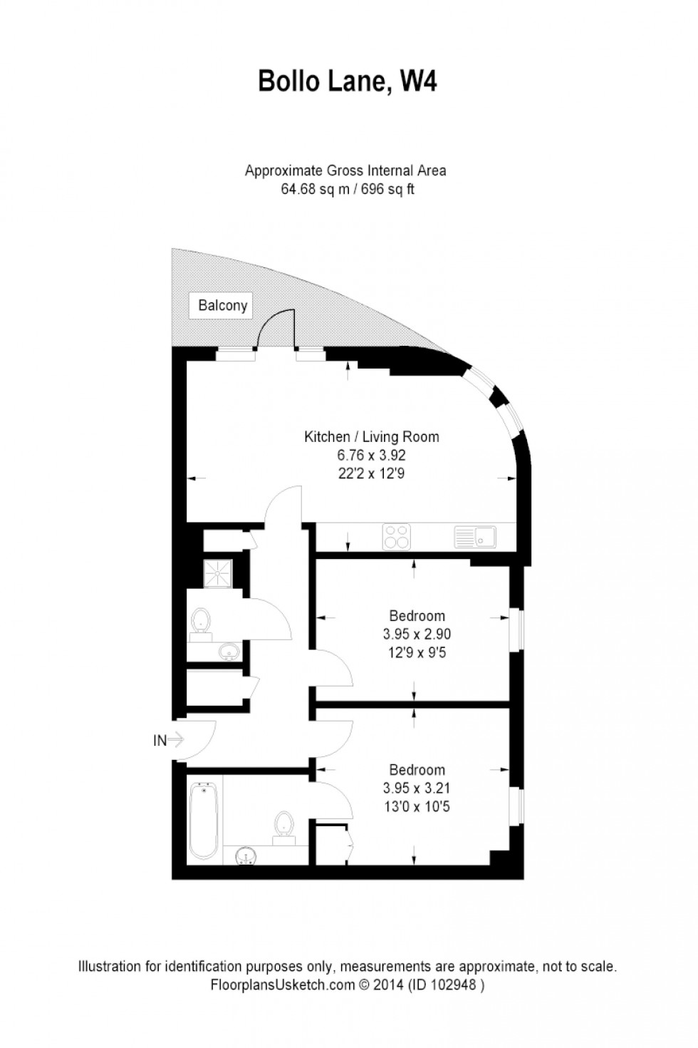 Floorplan for Bollo Lane, Chiswick