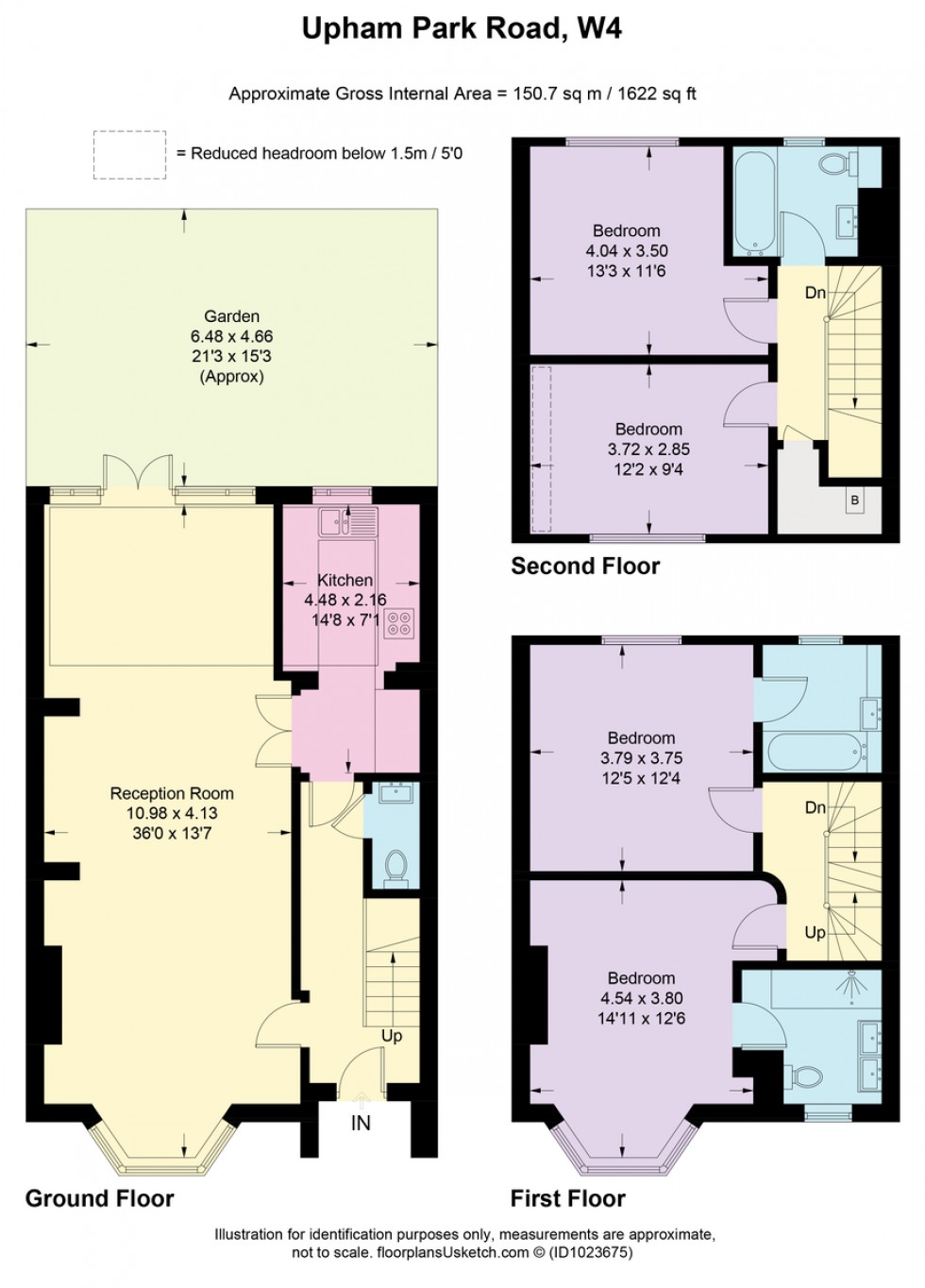 Floorplan for Upham Park Road, Chiswick