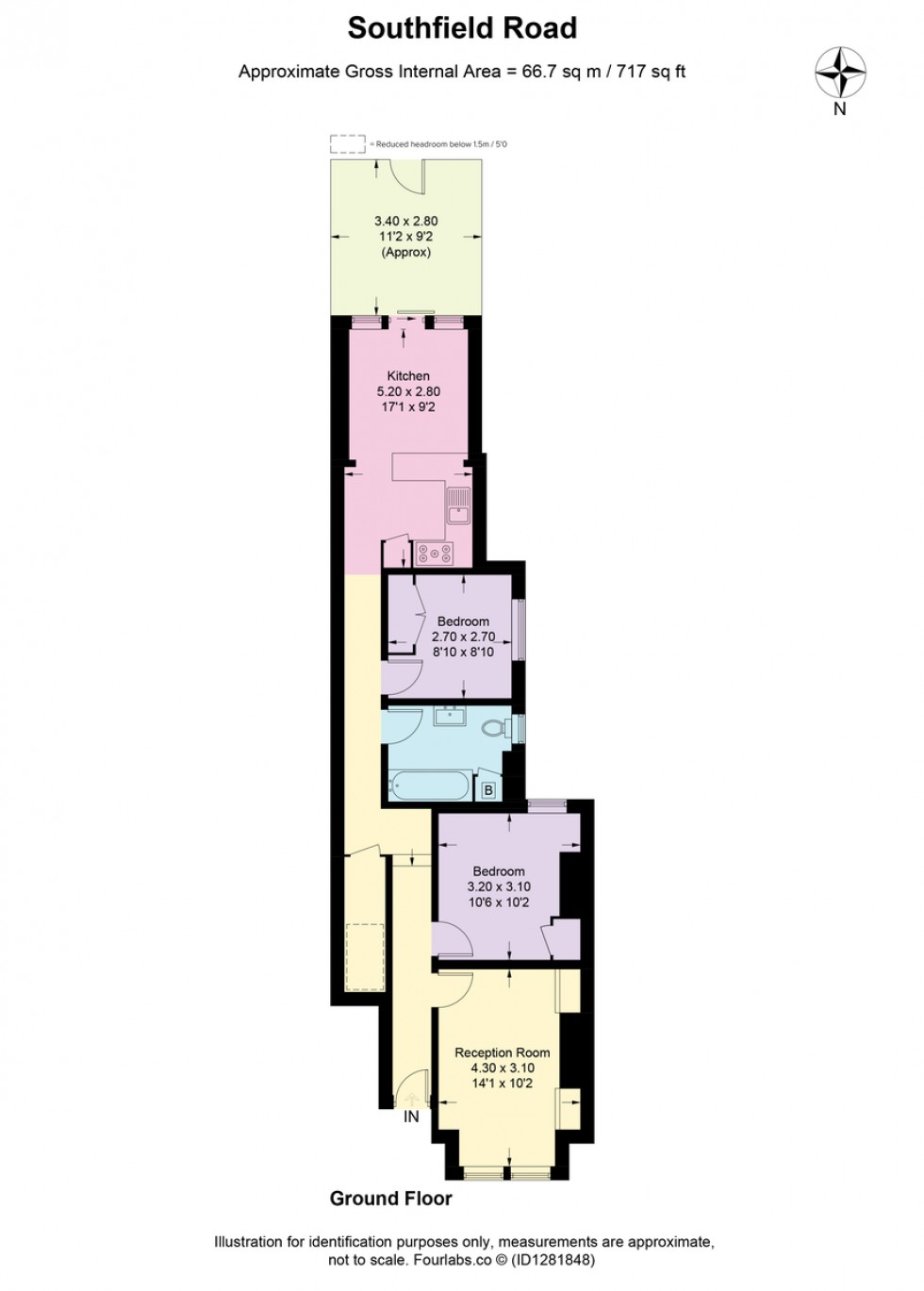 Floorplan for Southfield Road, Chiswick