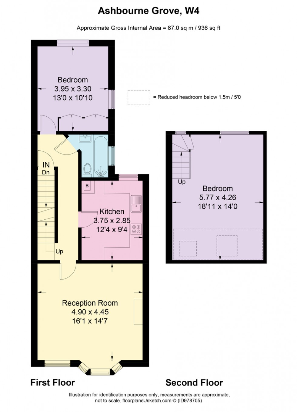 Floorplan for Ashbourne Grove, Chiswick