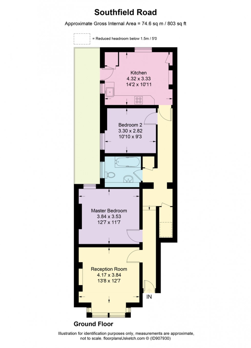 Floorplan for Southfield Road, Chiswick