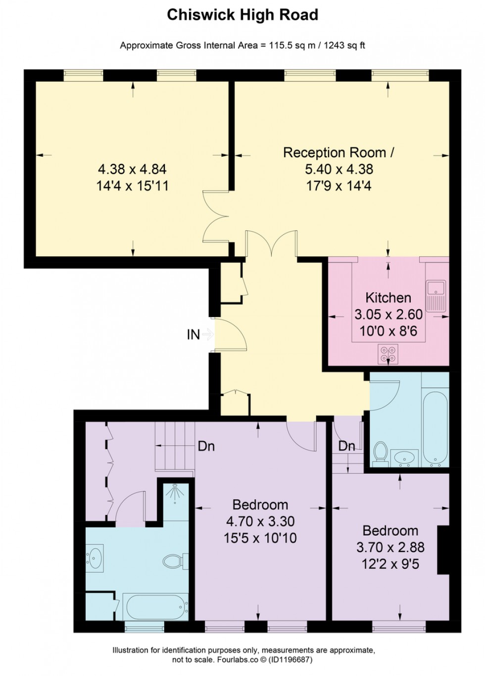 Floorplan for Chiswick High Road, W4