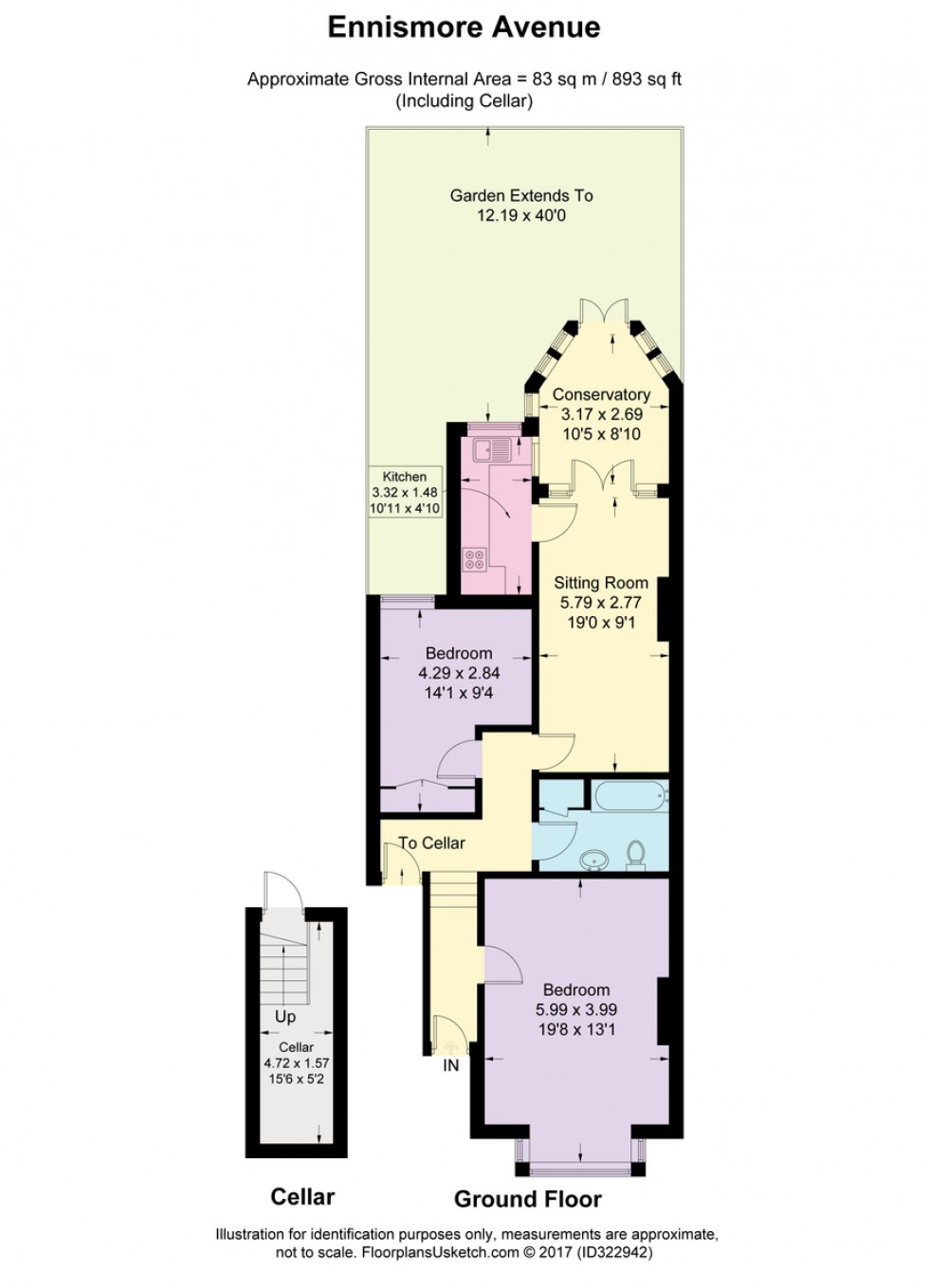 Floorplan for Ennismore Avenue, Chiswick