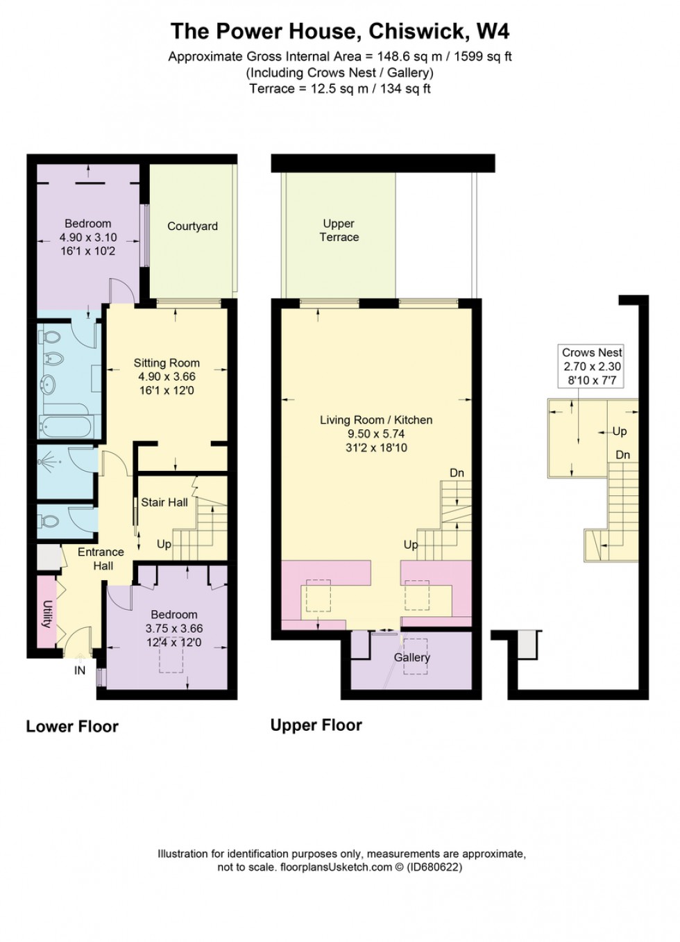 Floorplan for The Power House, Chiswick