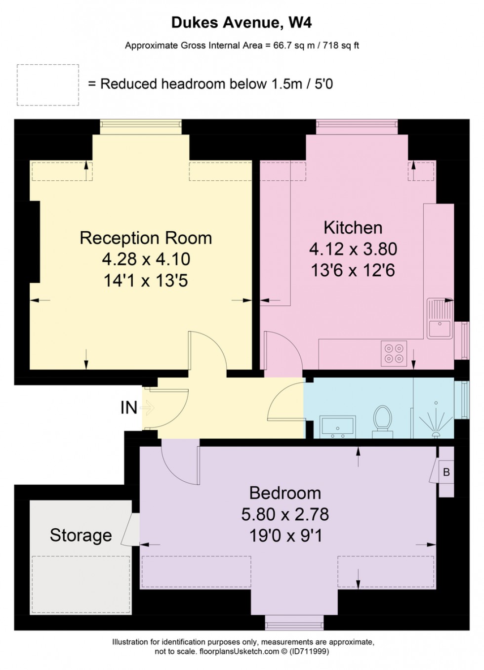 Floorplan for Dukes Avenue, Chiswick