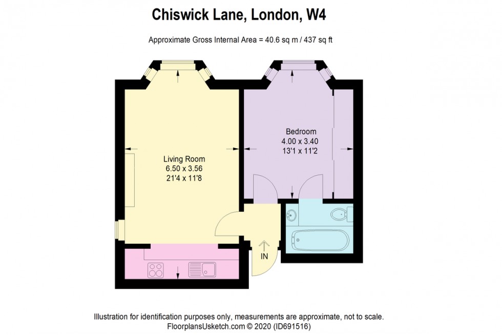 Floorplan for Chiswick Lane, Chiswick