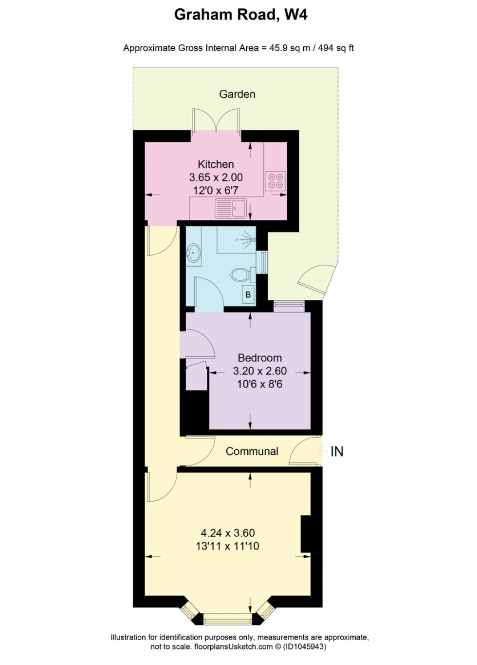 Floorplan for Graham Road, W4