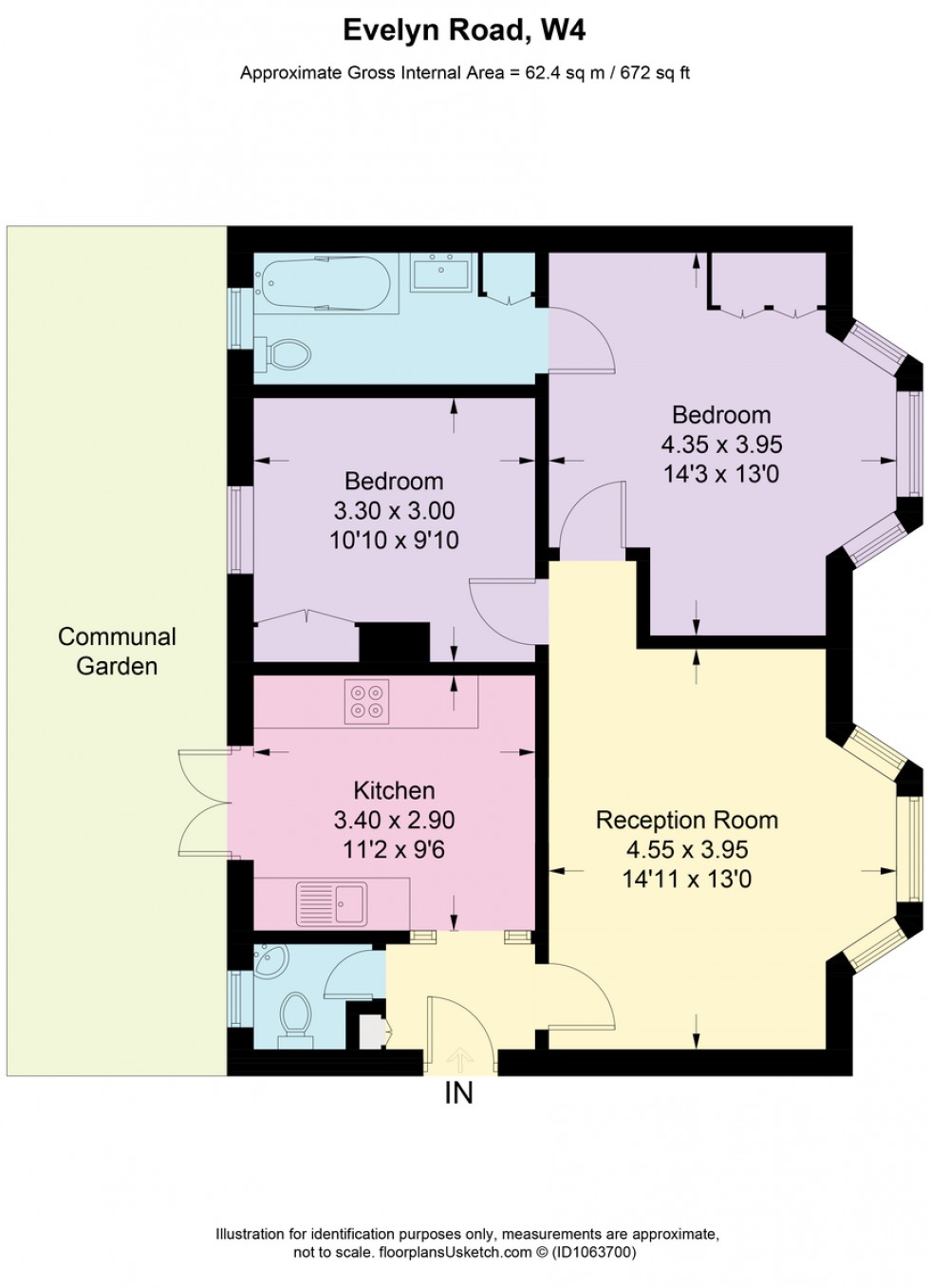 Floorplan for Chiswick W4