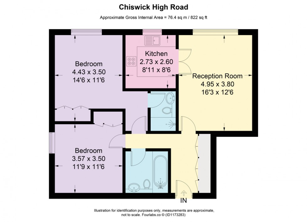 Floorplan for Blandford House, Chiswick