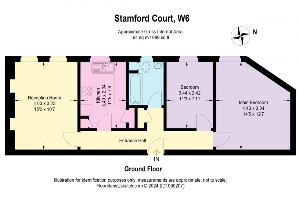 Floorplan for Stamford Court, W6